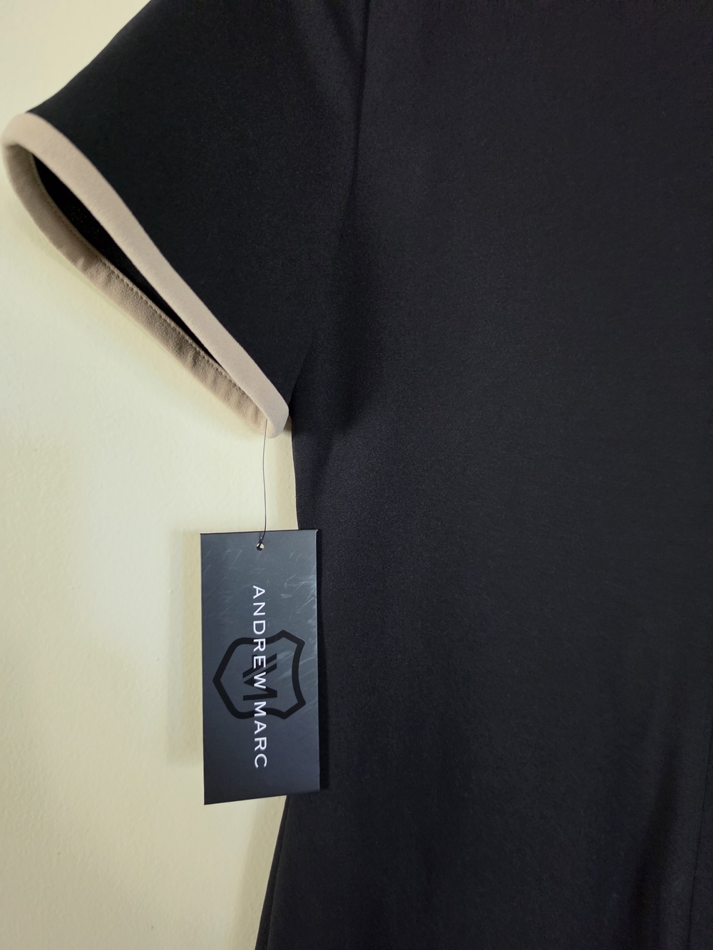 Andrew Marc Black Midi Dress Size 8 - Picture 7 of 8
